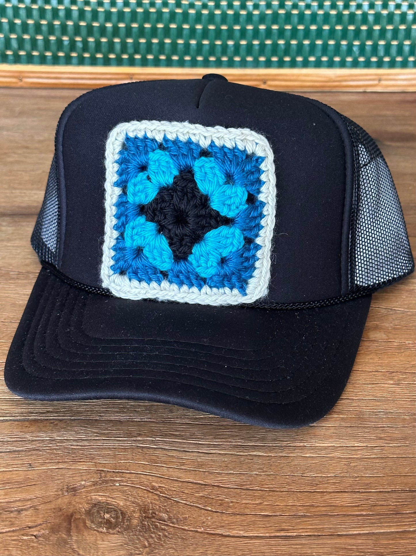 Black Hat - Blue and Black Square