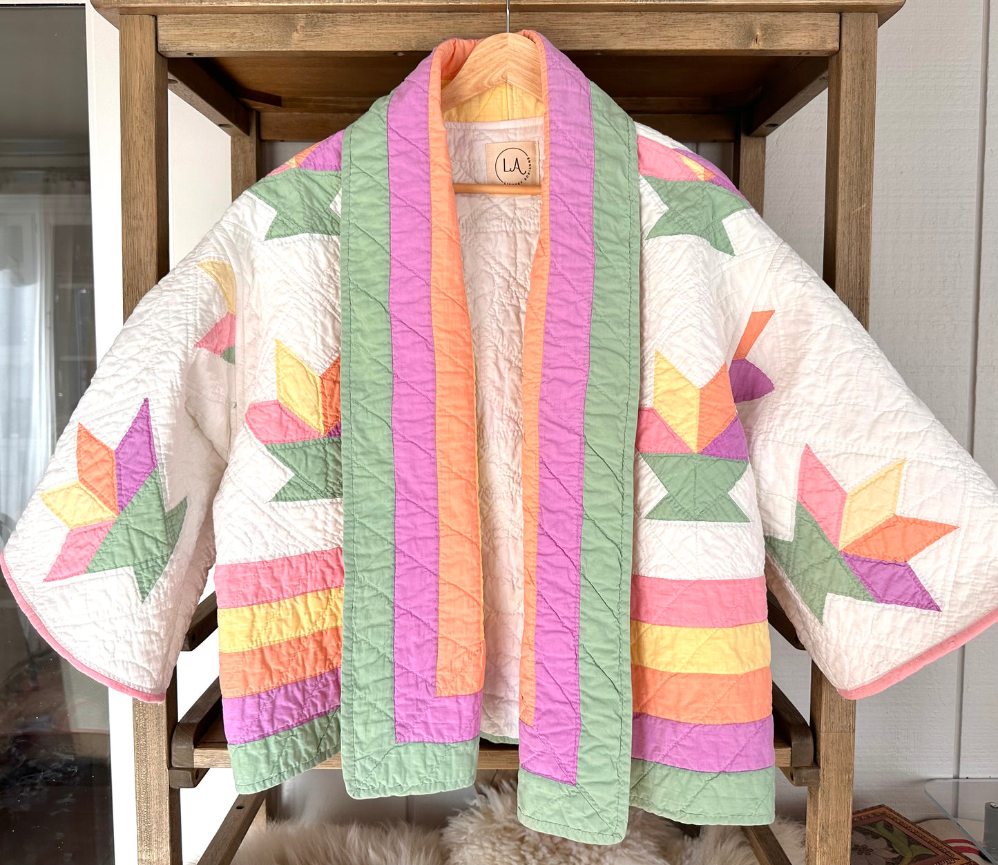 Spring Flowers Shawl Coat